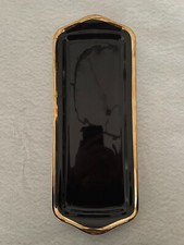Au&szlig;ergew&ouml;hnlich seltenes Gold Trim Pillivuyt Frankreich, Schwarz/Gold-Porzellan