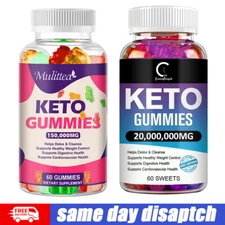 KETO SLIMMING GUMMIES FAT BURN APPLE CIDER VINEGAR ACV WEIGHT LOSS 60 GUMMY
