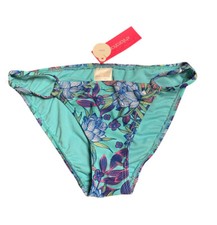 NWT Xhilaration Blue Floral Bikini Bottom Swimwear Women's Ladies Size XS