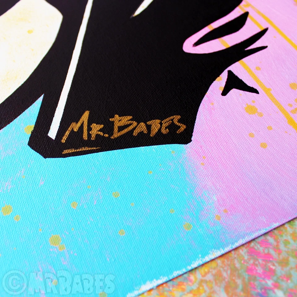 Baja estima selfie - Pintura original de arte pop de Babes Kopp - Roy Lichtenstein Foto 4 de 4