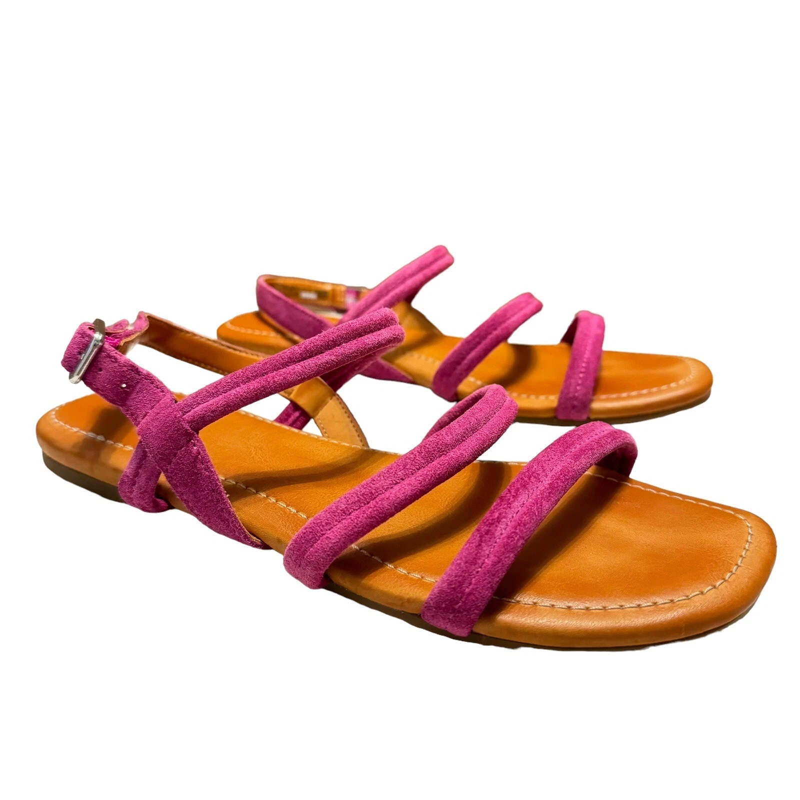 Sandali UGG slingback Mytis rosa fucsia scamosciati scarpe basse da donna taglia 7 5