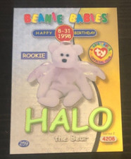 1999 Ty Beanie Babies Series II HALO THE BEAR Happy Birthday Card