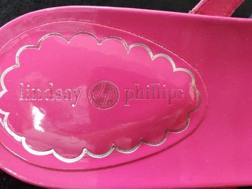 Lindsay Phillips. Pink Thong Flip Flops w/Changeable Deco womens size 8 - Picture 16 of 18