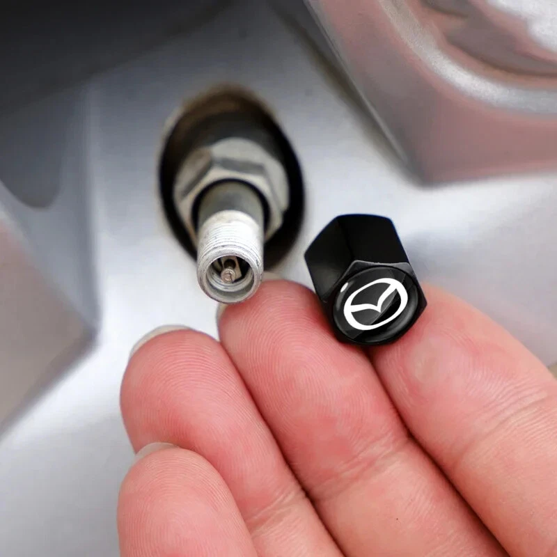 Car Keychain Tire Valve Cap Car Styling Accessories For Mazda 2 3 6 CX-3 CX-5 - Image 3 of 4