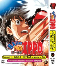 Hajime No Ippo / Fighting Spirit - Season 1-3  (1-127 End +Movie +OVA (Eng Sub)