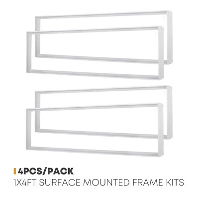 ANTEC LIGHTING 4-Pack, 1X4 FT Surface Mounted Frame Kits for Ceiling installation, 2.75"H