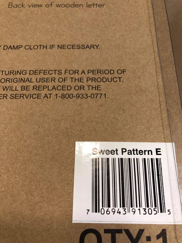 "6"" Letra Decorativa E Dulce Patrón Nuevo/Sellado Decoración de Pared ¡LINDO! Envío gratis Foto 3 de 4