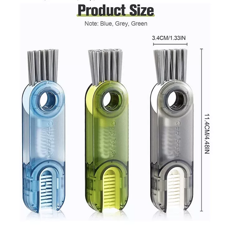 3 in 1 Multifunctional Cleaning Brush Set Crevice Tools - 3 Pack - New - Picture 2 of 9