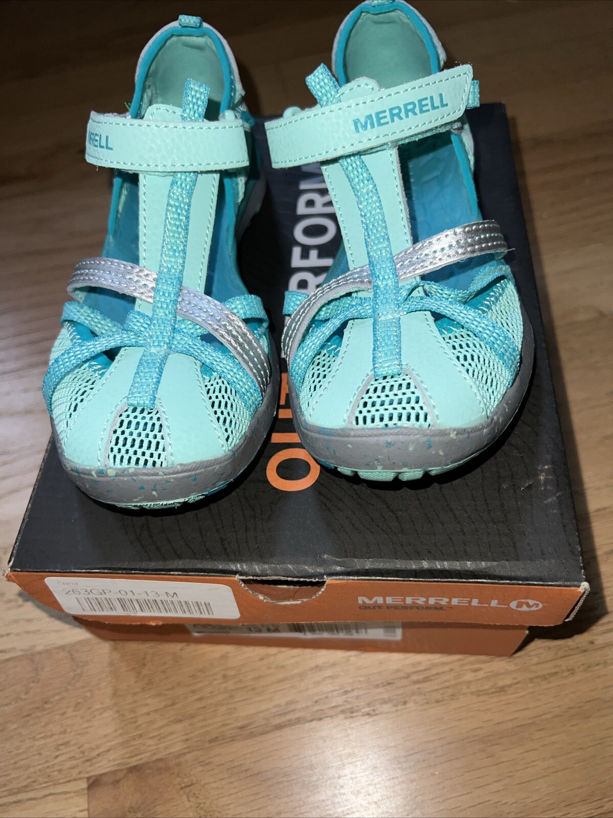 NUOVO Merrell Ragazze 13 M Hydro Monarch Aqua Sandali Scarpe Acqua Cinturini Regolabili