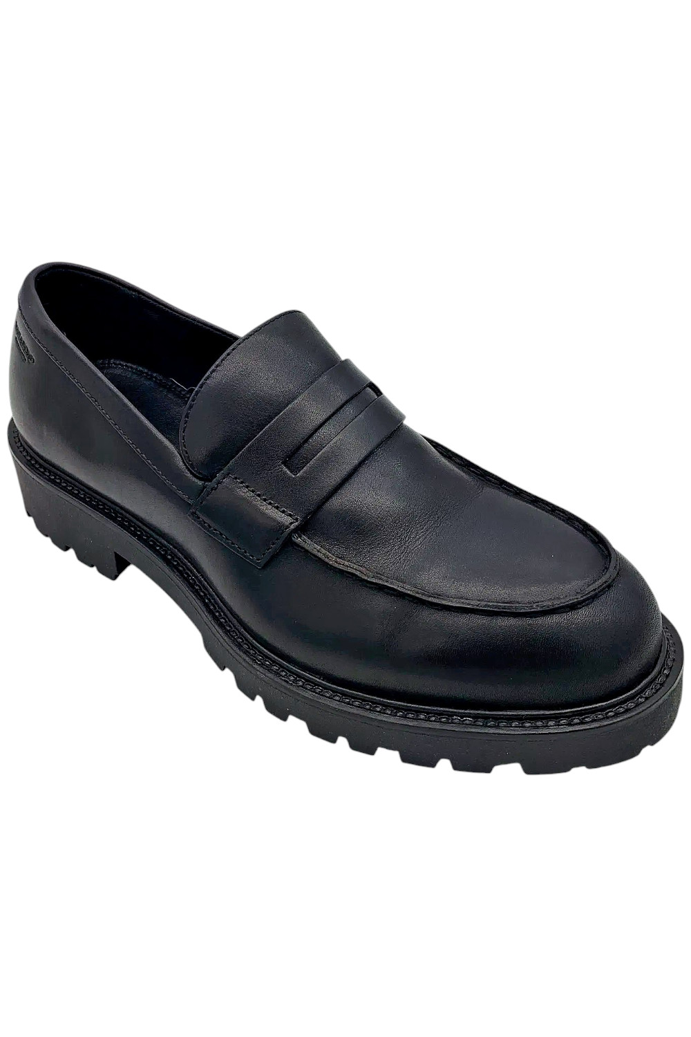 Vagabond Womens Kenova Smooth Chunky Sole Loafers Black Leather 15290₽