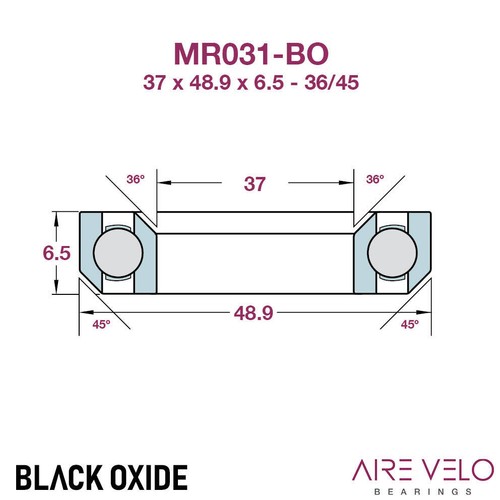 Black Oxide Headset Bearings 1.1/8" 1.1/4" 1.1/2" 41.8 47 51.8 52 - Picture 37 of 37