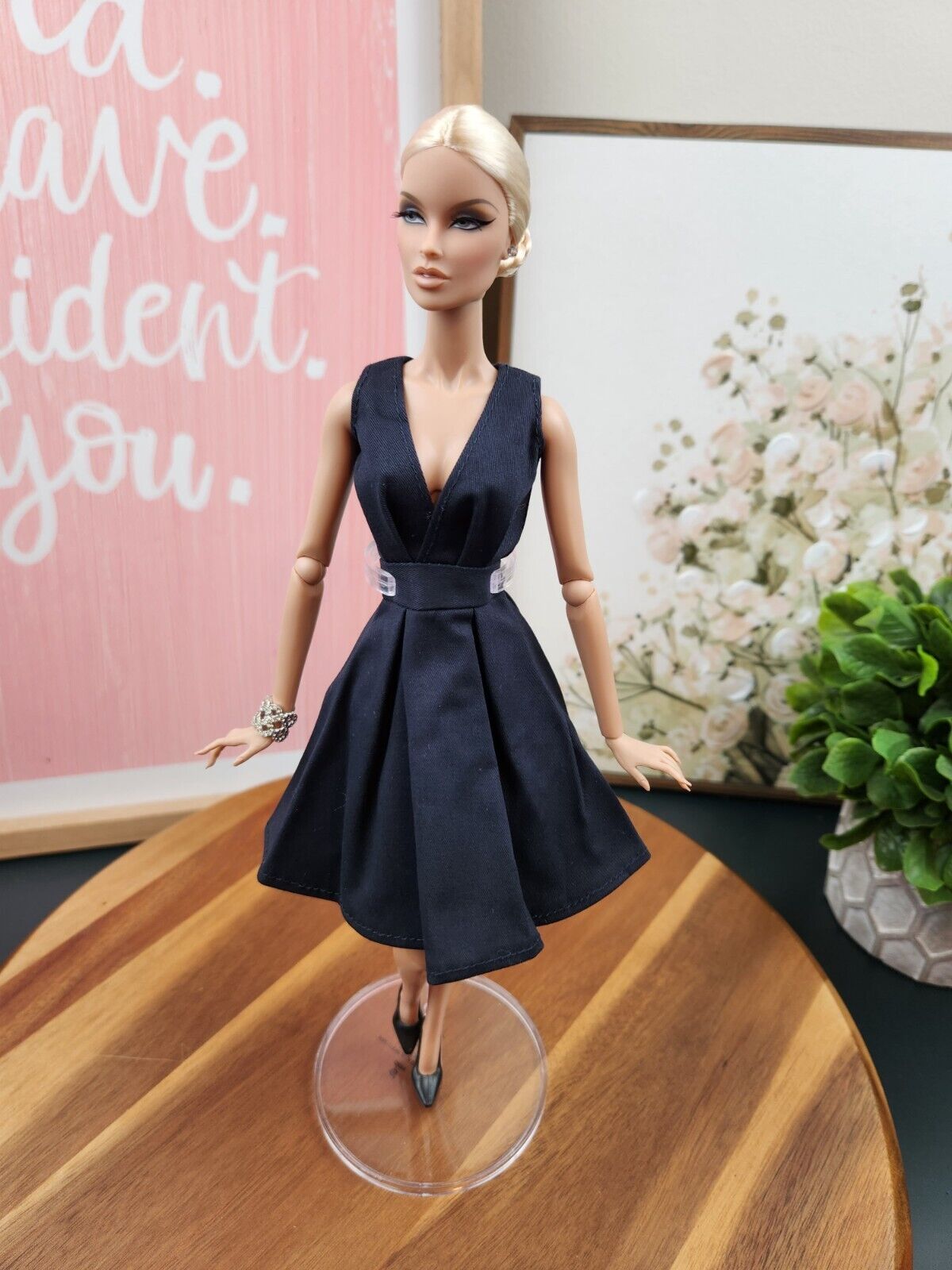 Navy Dress fits Silkstone Barbie Fashion Royalty Integrity Blythe Poppy Parker