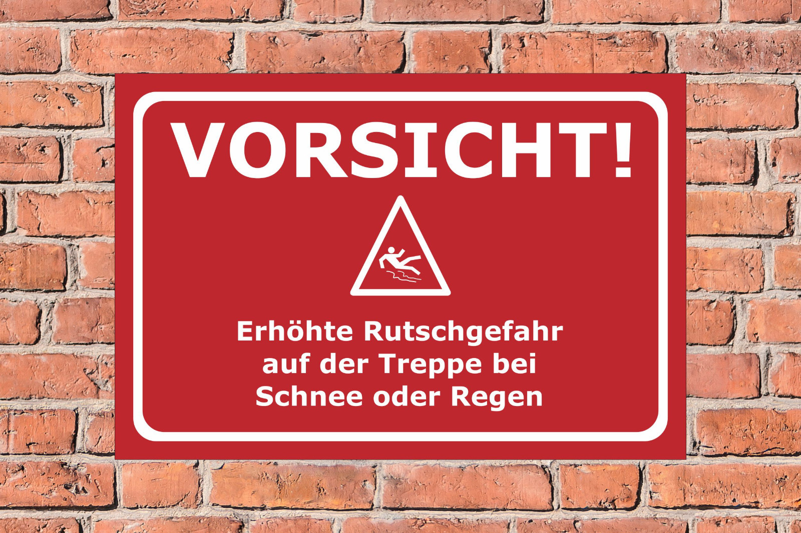 Warnschild „Vorsicht Rutschgefahr“ – Aluverbund Oder Hartschaum, 30x20 Cm Mit Bohrlöchern | UV-beständig Für Innen & Außen