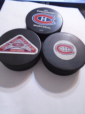 Montreal Canadians   (3) Puck Lot 1993 All Star Game--Base----+ 1