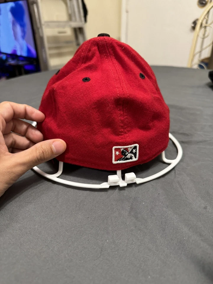 Sombrero de Colección Rochester Red Wings Adulto Rojo Nueva Era Equipado 7 3/8 The Minor League Foto 3 de 4