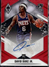 2021-22 Panini Chronicles #PRA-DDJ David Duke Jr. Phoenix Rookie Auto Red Nets