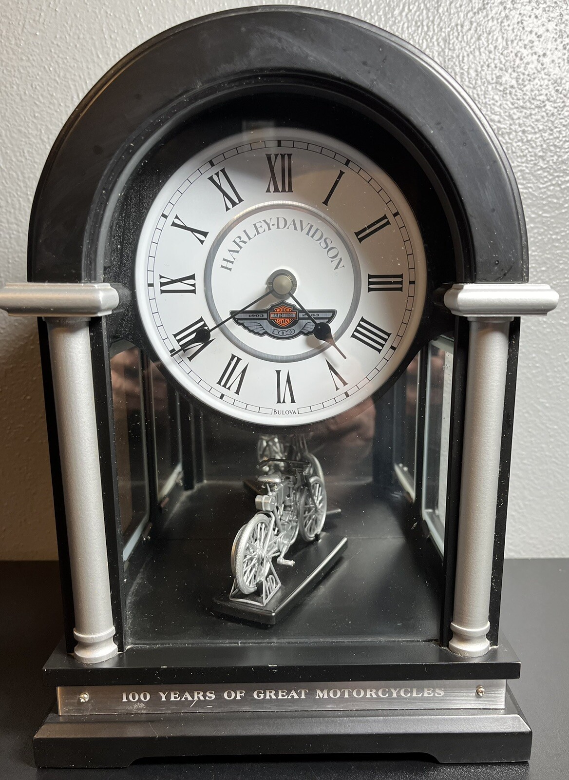 Harley Davidson Bulova 100TH Anniversary Limited Edition Mantel Clock