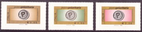 2008 Posta Prioritaria 3 Valori  Euro Catalogo 3120-2 MNH Italia Integri - Afbeelding 1 van 1