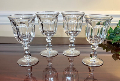 Vintage Set of 4 Heisey COLONIAL CLEAR  6 3/8''  Water Goblets  ca.  1907 - 1956