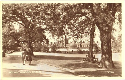 #ad Sitting and Walking Along The Botanic Gardens Belfast Northern Ireland Postcard $19.99
