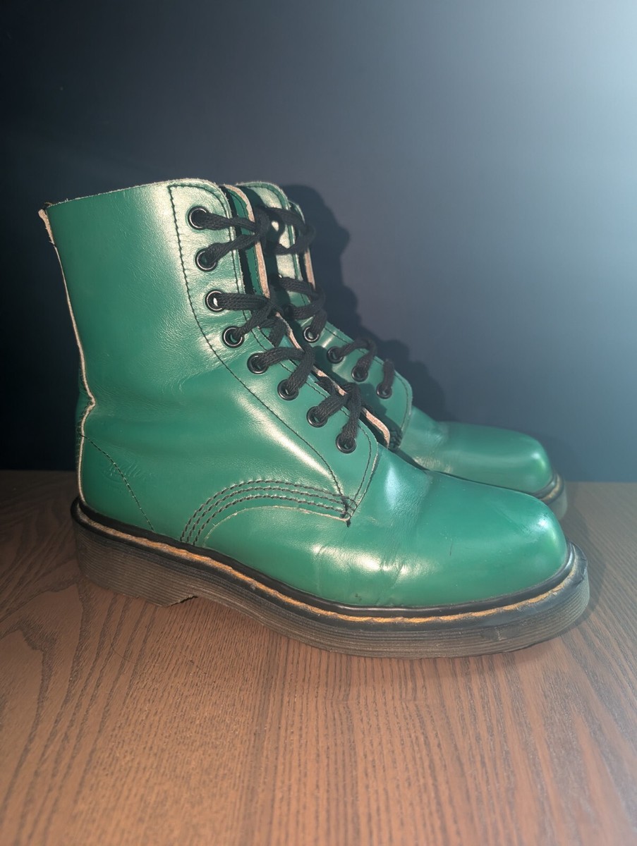 Green Dr Martens Raiders Shellys London Made In England Leather 