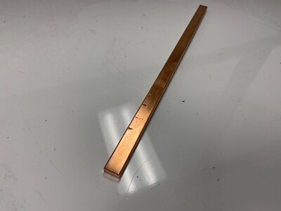 Copper 110 Flat Bar 1/4'' x 1/2'' x 12''-Long -- .25'' x .50'' Copper Bus Bar