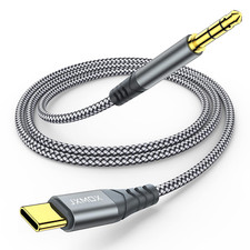 JXMOX USB C to 3.5Mm Audio Aux Jack Cable 4Ft , Type C to 3.5Mm Headphone Car