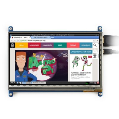 New 7'' 1024x600 Capacitive Touch Screen HDMI LCD Display For Raspberry Pi 5 4B