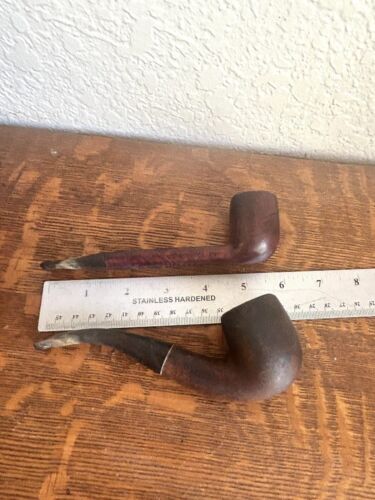 VINTAGE MID CENTURY PIPE HOLDER WITH AMBER ASHTRAY AND OLD SMOKING PIPES - Picture 16 of 24