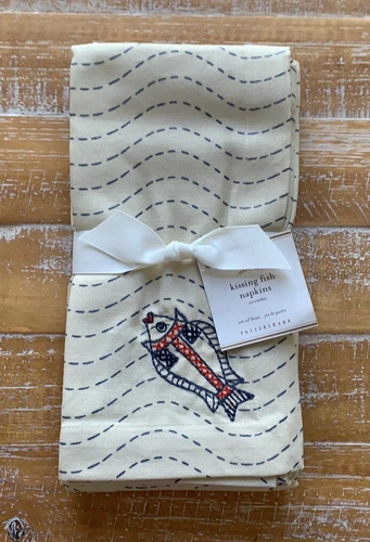 Pottery Barn Kissing Fish Napkins - Thumbnail 4
