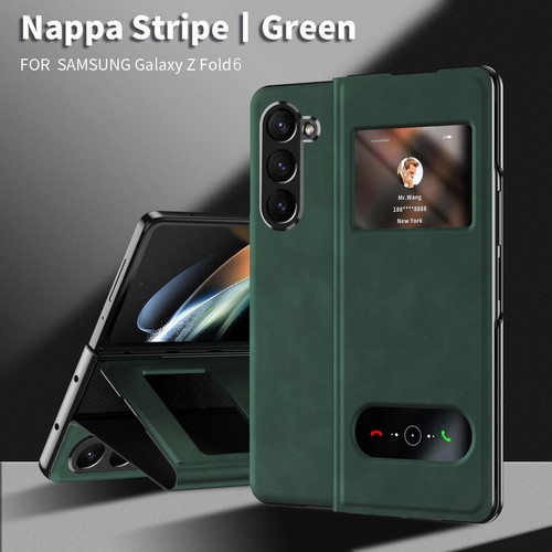 Etui na telefon komórkowy do Samsung Galaxy Z Fold6 Fold5 4 3 Magnetic Smart Window Skórzane etui - Zdjęcie 22 z 22