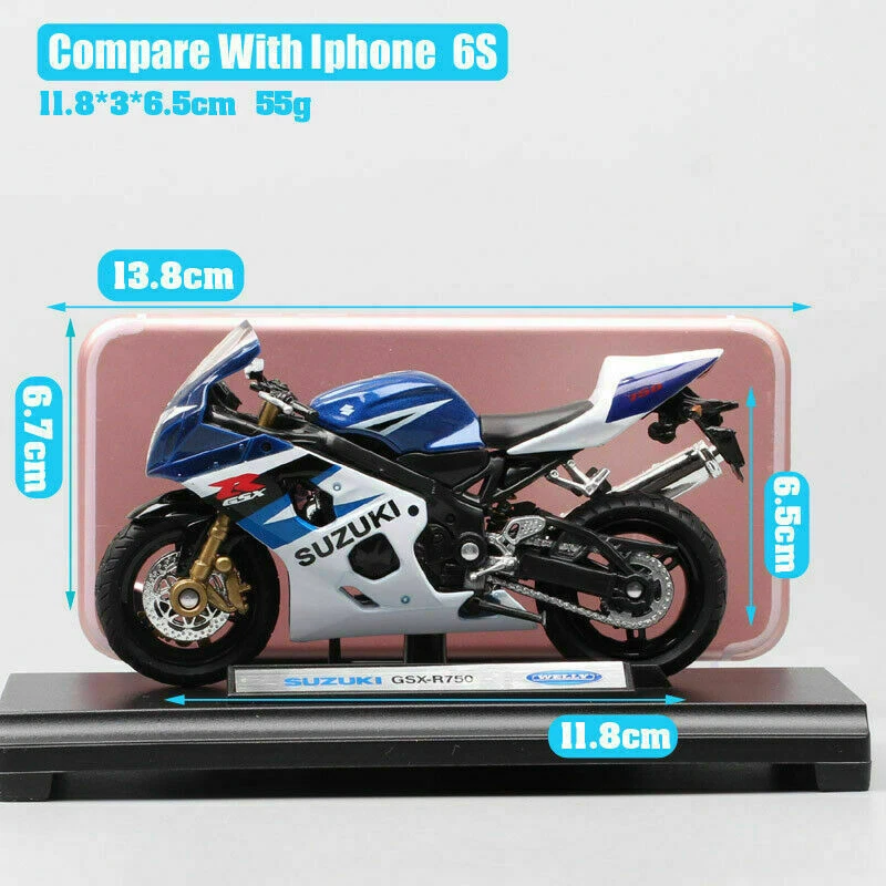 Scales Welly SUZUKI GSX-R750 Gixxer 750  motorcycle bike model Diecast Toy 1:18  - Image 4 of 4