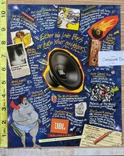 JBL Speakers 2002 Paper Print Ad Advertisement: Love Bass Or hate neighbors