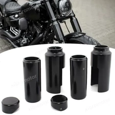 For Harley Softail Breakout FXBR FXBRS 18 Black Upper/Lower Fork Covers Tube Cap