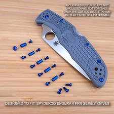 18 pc BLUE Titanium Pivot + Full Screw Set for Spyderco Endura 4 FRN (NO KNIFE)