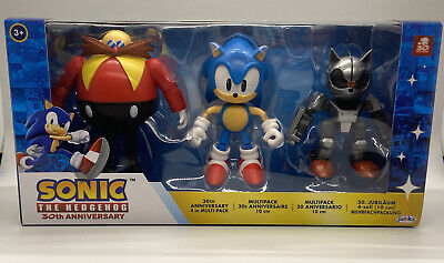 2022 JAKKS Sonic The Hedgehog - Classic Dr. Eggman, Sonic & Mecha Sonic 3-Pack!  192995408630