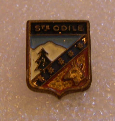 Broche Ancienne Blason Armoiries De Saint Dié - Métal Argenté, Vintage