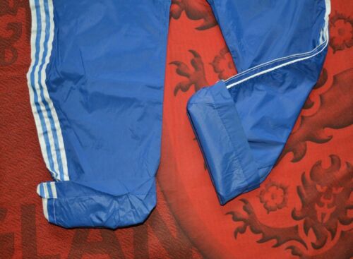 Vintage Adidas Mens Nylon Track Pants Size US S Blue Very Rare Retro Sport