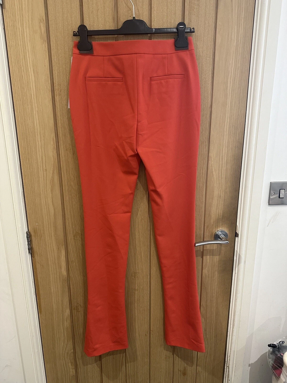 OFF WHITE PANTALONI SVASATI BIANCHI SPLIT ORLO taglia small ORIGINALI IMBALLO ORIGINALE £475 #W7
