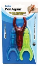 Baumgartens PenAgain Original ERGONOMIC NEON Pen again 3 PACK blue/red/green