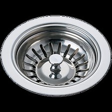 Delta Kitchen Sink Flange and Strainer Chrome-Certified Refurbished