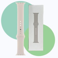 Genuine Apple iWatch 38mm 40mm 41mm 1 2 3 4 5 6 7 8 9 SE Sport Band - Starlight