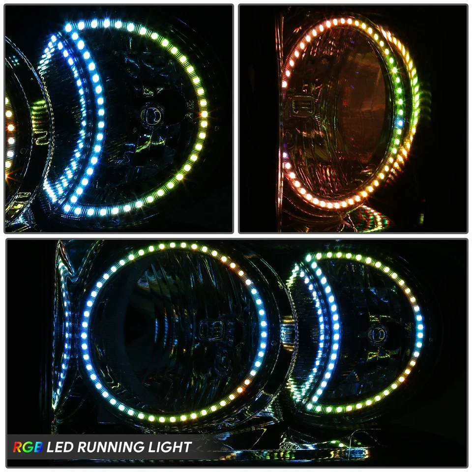 Faros cromados/ámbar LED DRL cromados/ámbar para camioneta Dodge Ram 1500 2500 3500 06-09 Foto 4 de 4