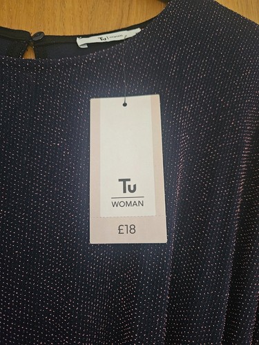 TU - Purple Sparkle T-Shirt Dress (Size 10, Brand New w/Tags, RRP £18) - Picture 3 of 3