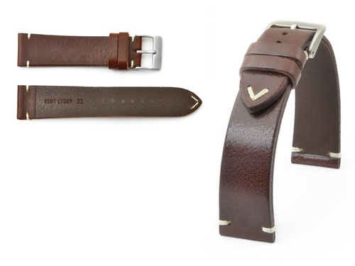 ITALIAN LEATHER VINTAGE WATCH STRAP TOSCANA RETRO 18 19, 20, 21, 22, 24 MM us - Picture 4 of 26