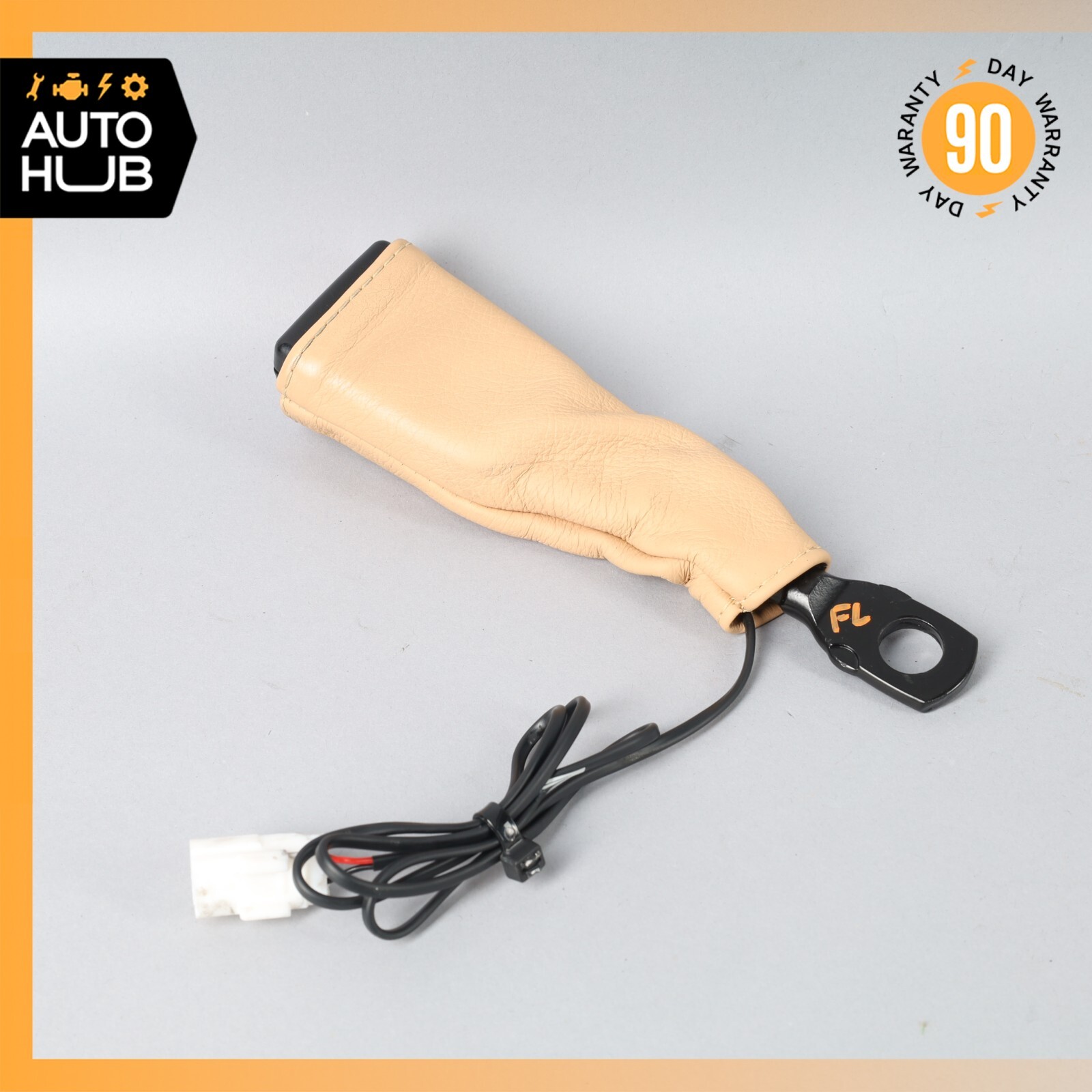 08-19 Maserati GranTurismo Front Left or Right Seat Belt Buckle Beige OEM 76k
