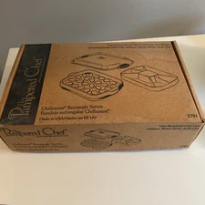 Pampered Chef Chillzanne Rectangle Server Deviled Eggs Veggie Dip Tray 