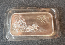 Sealed Silver Towne Stagecoach (with Sun) 1 Oz .999 Fine Silver Art Bar 102.53 per troy oz