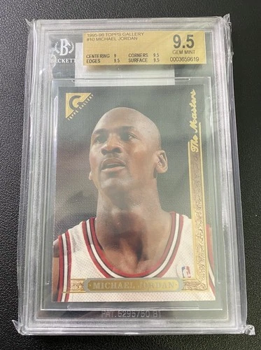 MICHAEL JORDAN 1995-96 TOPPS GALLERY THE MASTERS BGS 9.5 GEM CARD #10!  RARE
