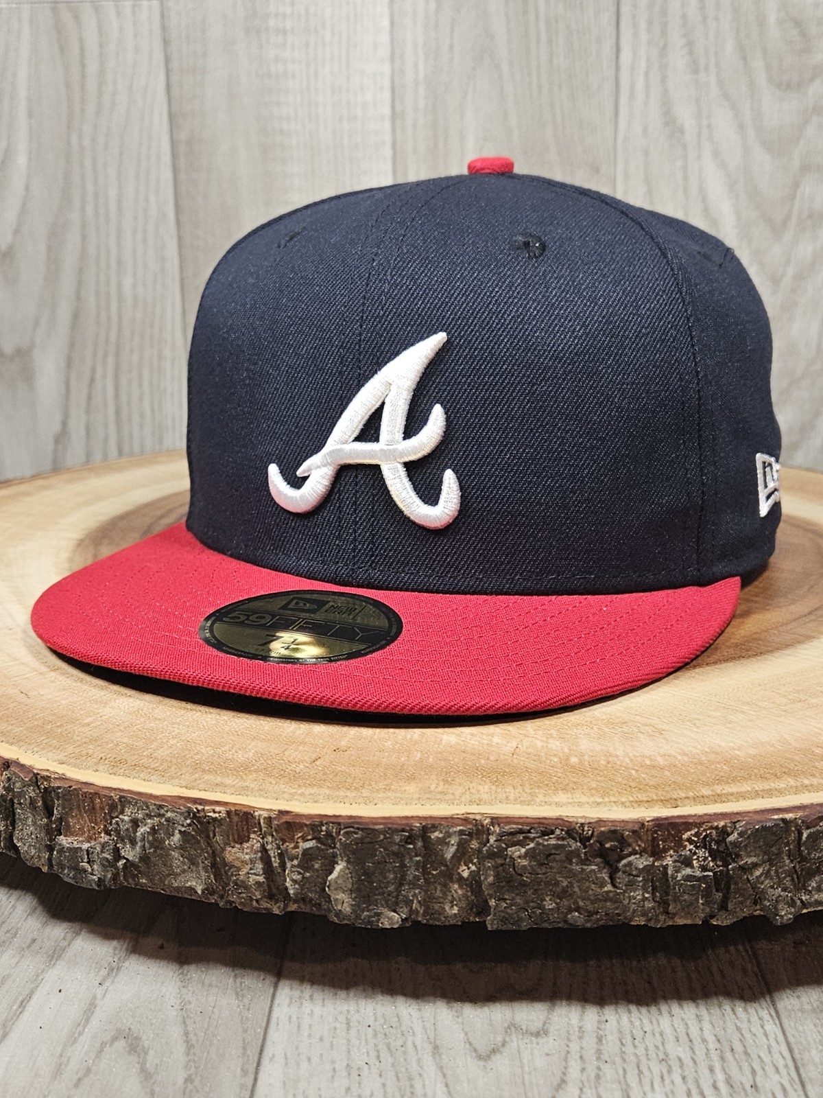 Atlanta Braves New Era 59Fifty Fitted Hat Cap Size 7 1/4 NWT Classic MLB